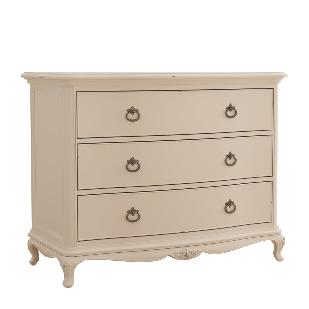 Ivory 3 Drawer Low Chest