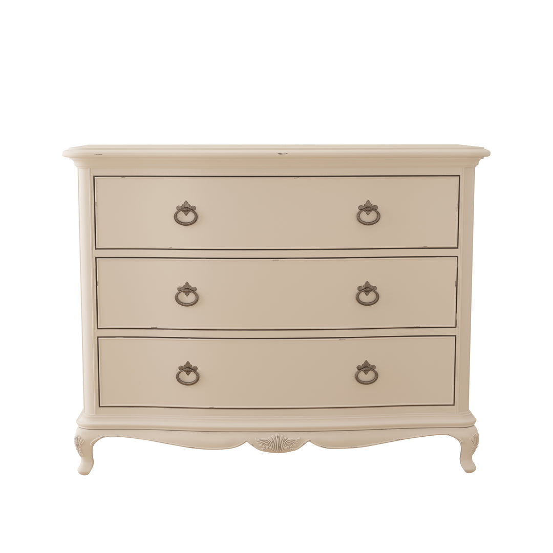 Ivory 3 Drawer Low Chest
