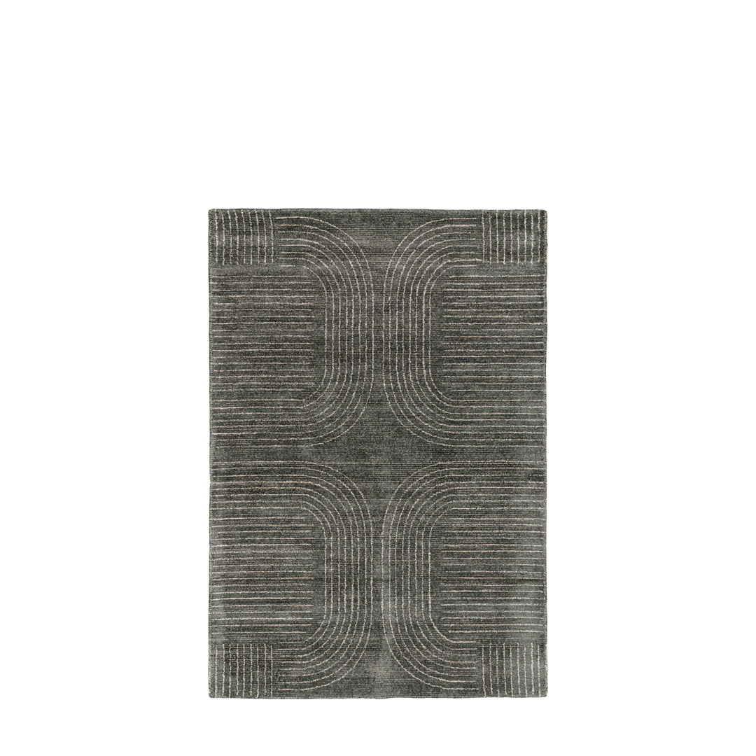 Azelo Geo Geometric Rug - Graphite