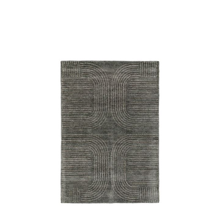 Azelo Geo Geometric Rug - Graphite