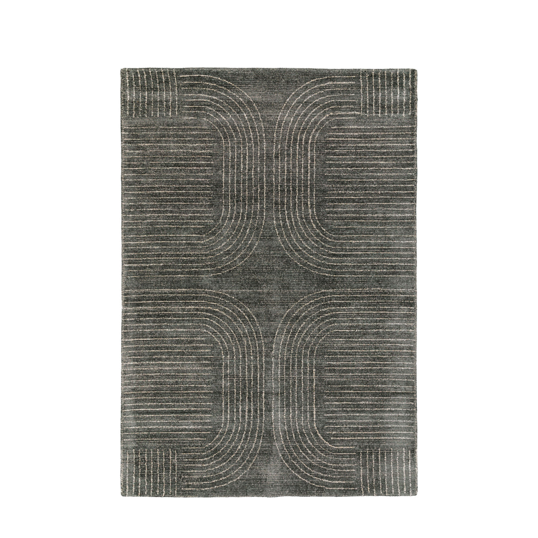 Azelo Geo Geometric Rug - Graphite