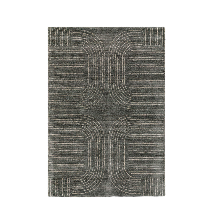 Azelo Geo Geometric Rug - Graphite