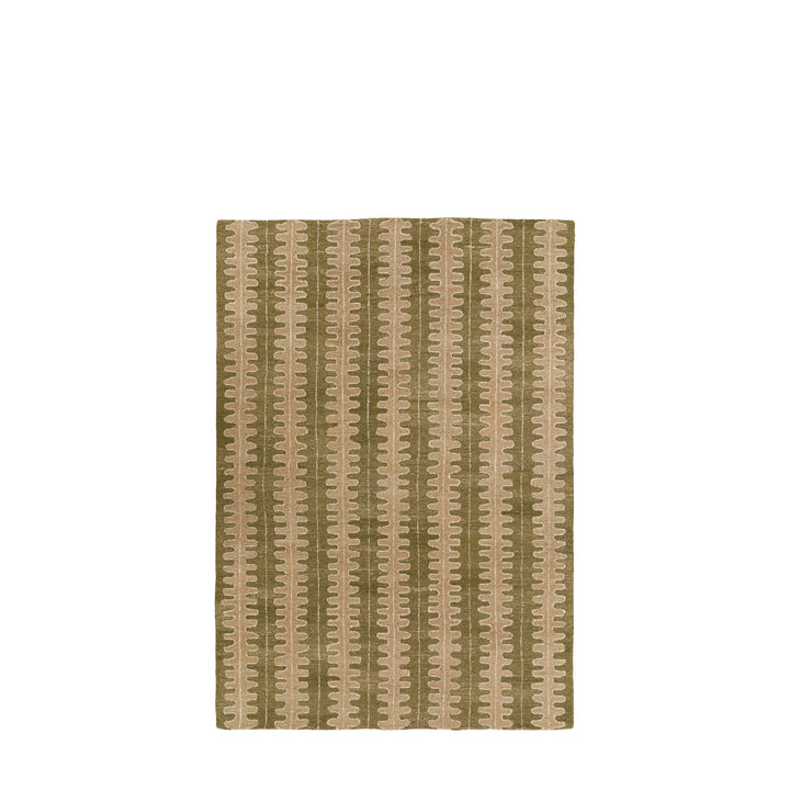 Azelo Geometric Rug - Olive Green