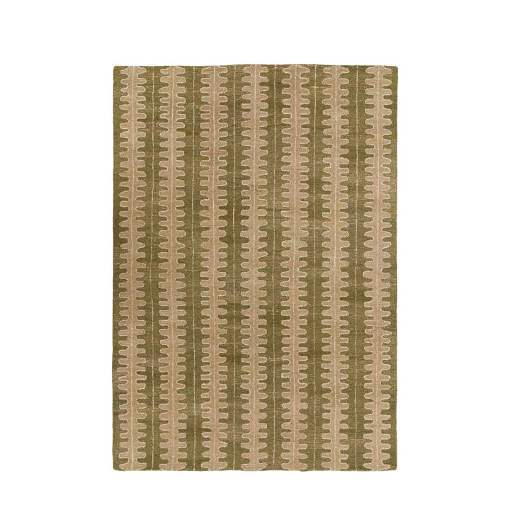 Azelo Geometric Rug - Olive Green