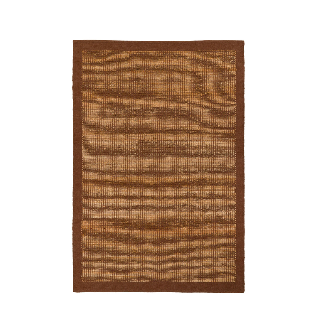 Mirelle Hand Woven Wool & Jute Rug - Chocolate