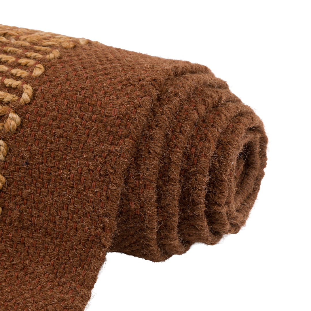 Mirelle Hand Woven Wool & Jute Rug - Chocolate