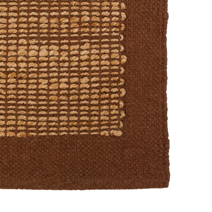 Mirelle Hand Woven Wool & Jute Rug - Chocolate