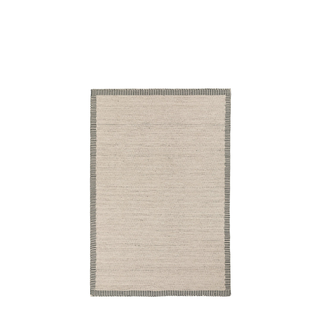 Valena Striped Border Rug - Ecru
