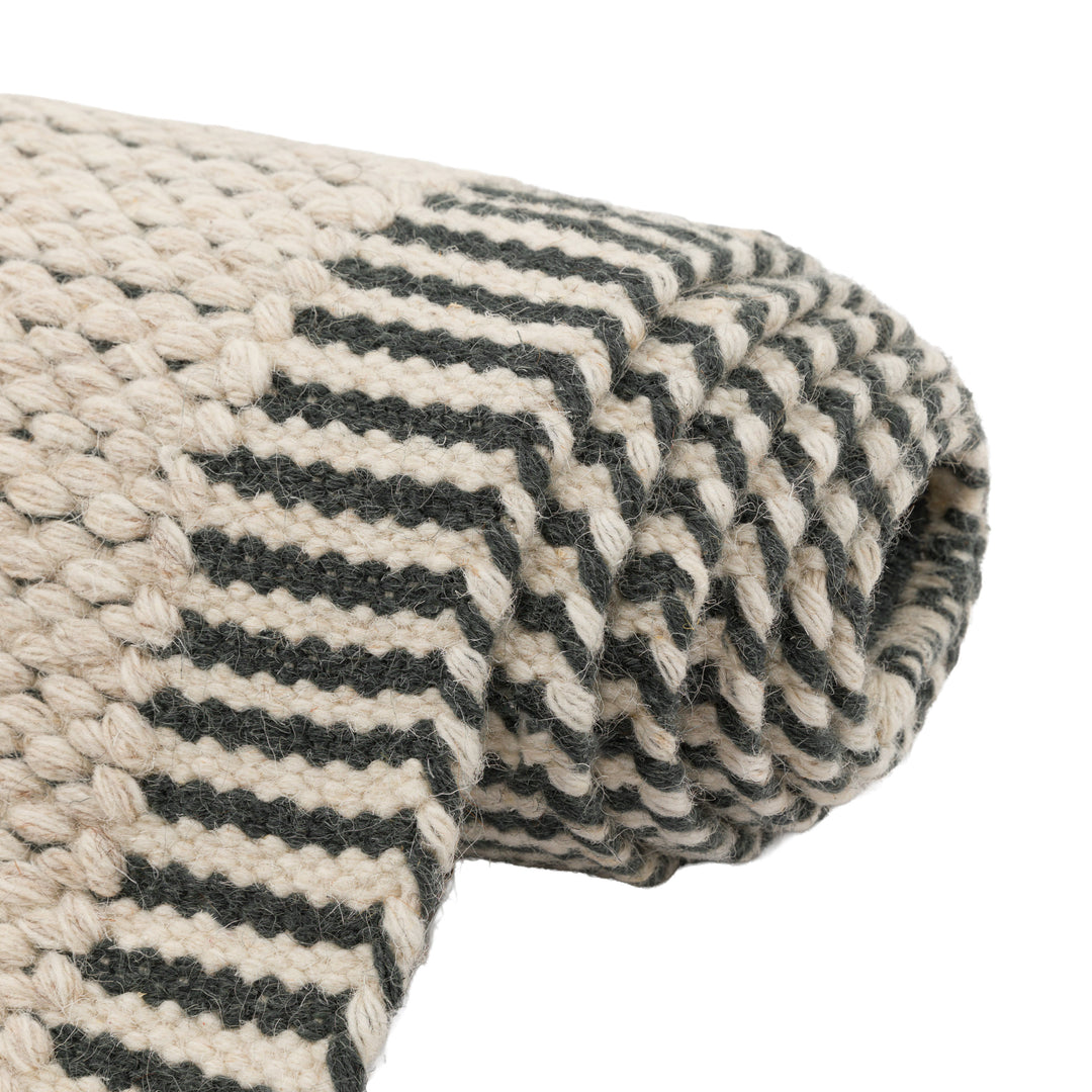 Valena Striped Border Rug - Ecru