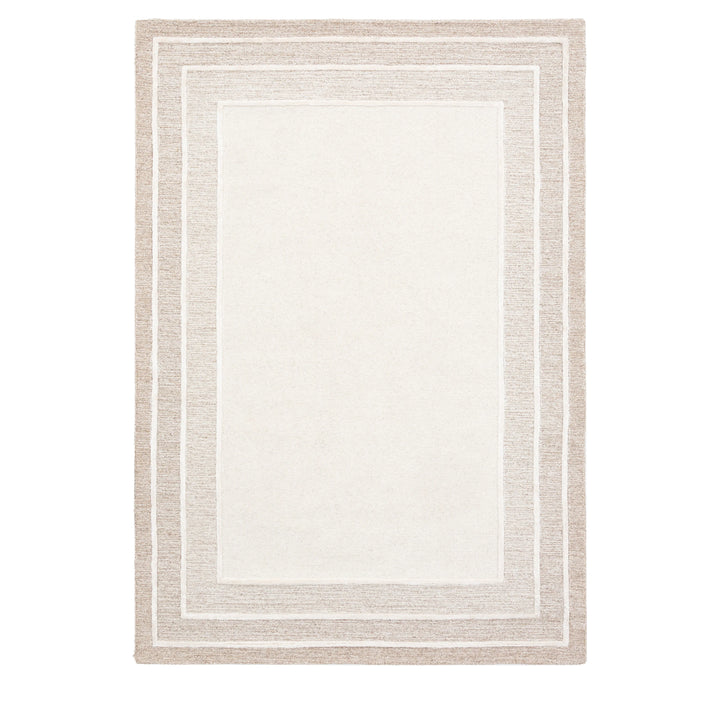 Ithaca Tonal Border Rug - Cream