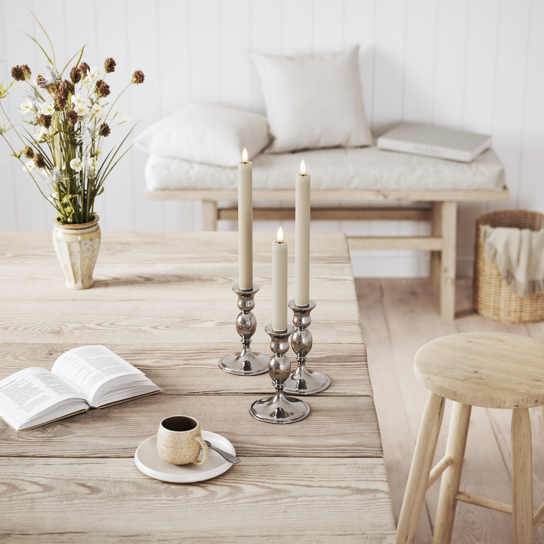 Flameless LED Sand Wax Pillar Candle