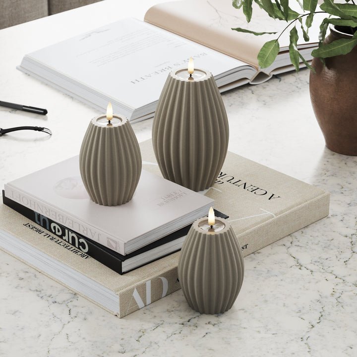 Flameless LED Stripe Candle