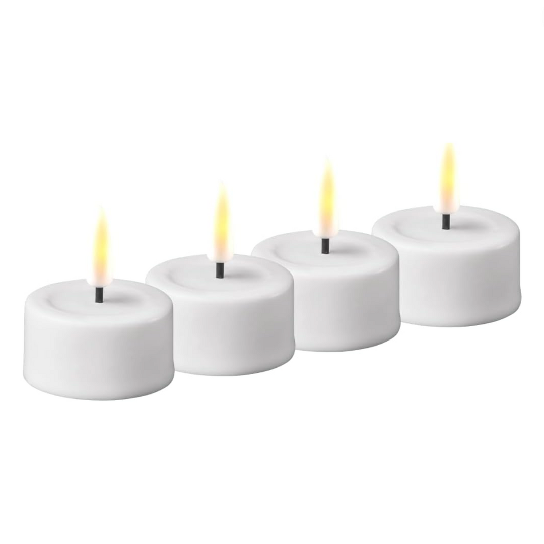 Flameless LED White Set of 4 Tealight