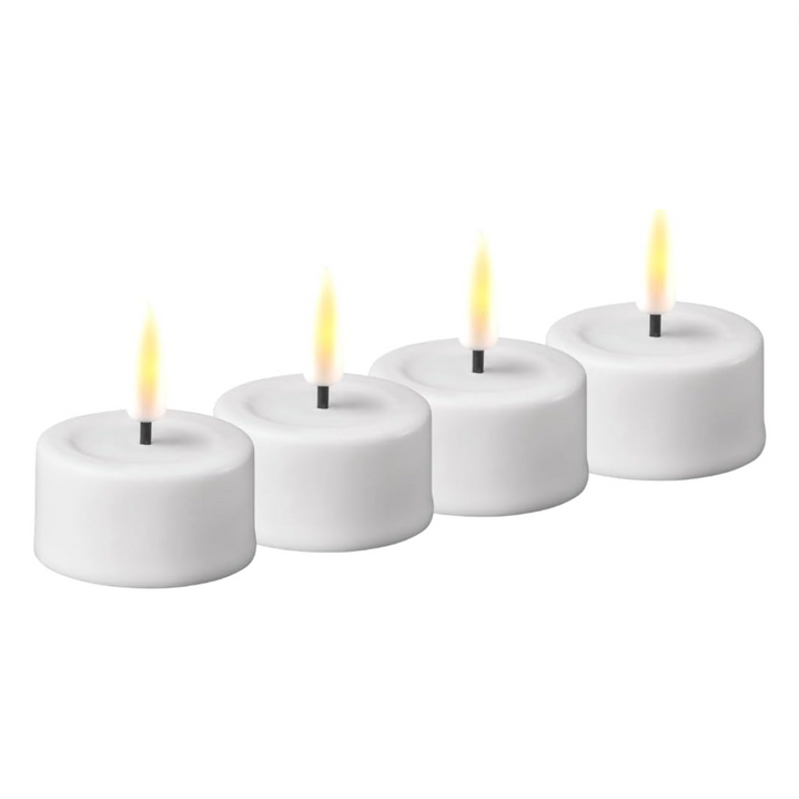 Flameless LED White Set of 4 Tealight