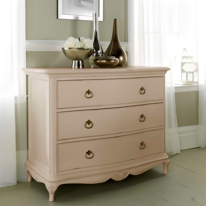 Ivory 3 Drawer Low Chest