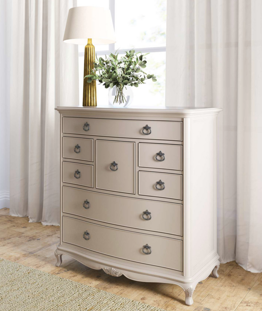 Ivory 8 Drawer Chest