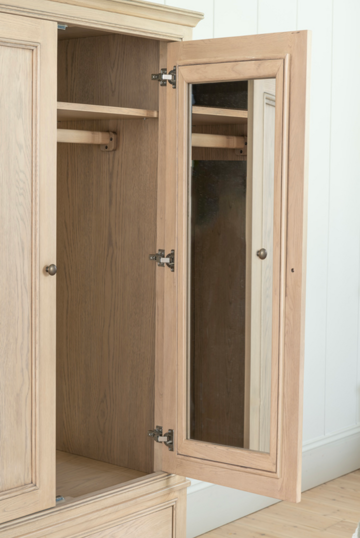Toulon 2 Door 1 Drawer Wardrobe with Mirror