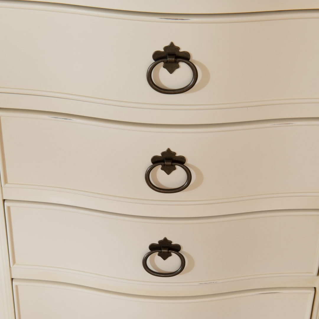 Ivory 6 Drawer Tall Boy