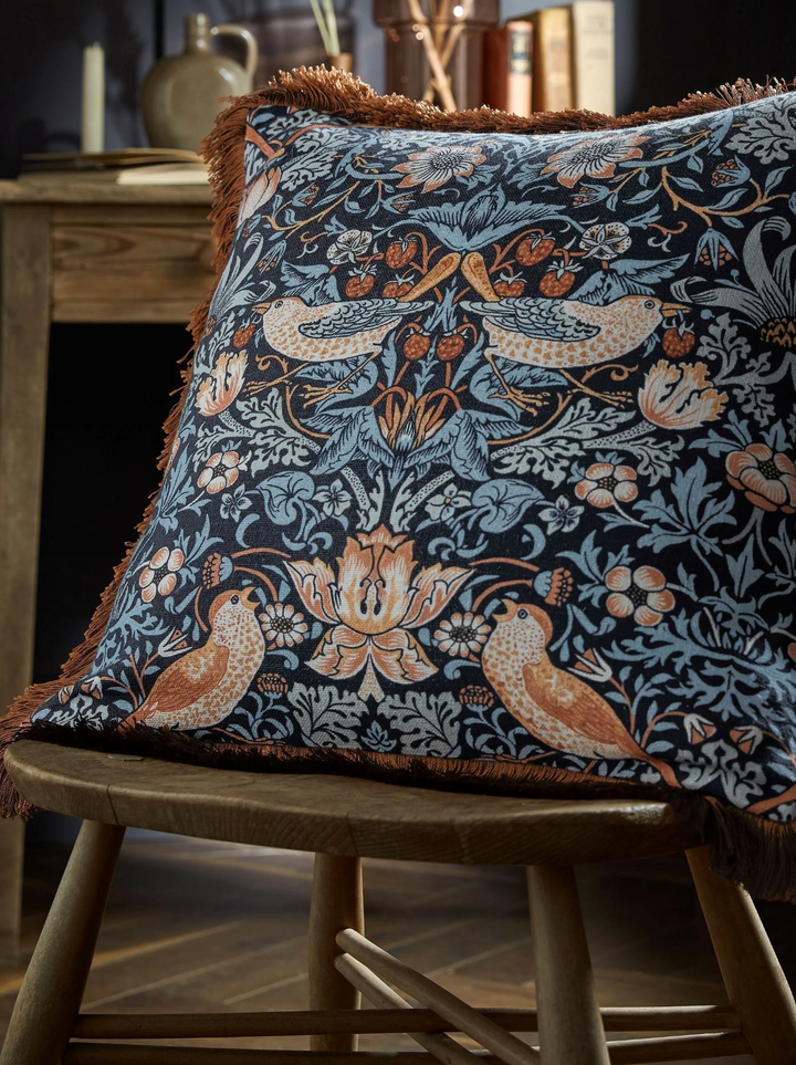 Strawberry Thief Blue Cushion 50 x 50 cm