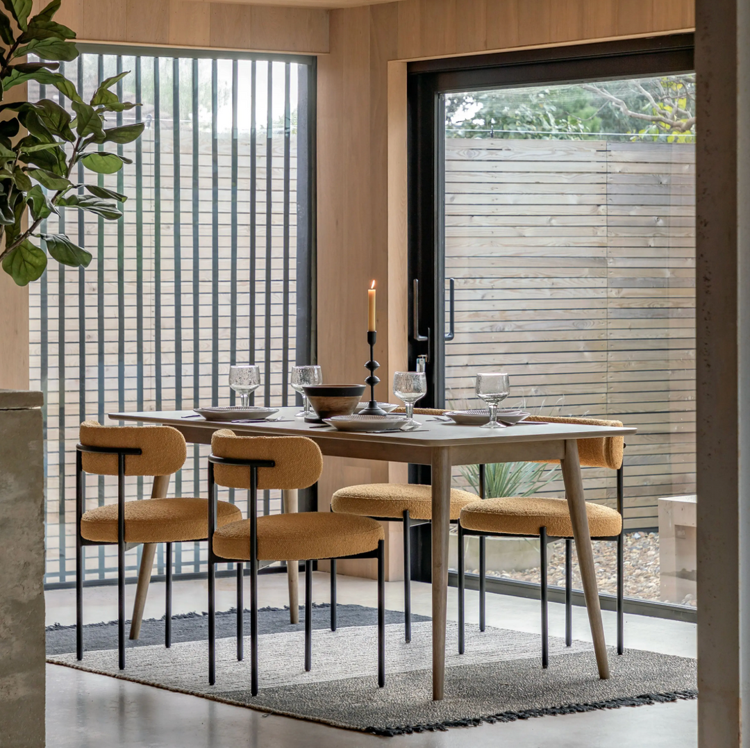 Panelled Dining Table - Smoked Oak