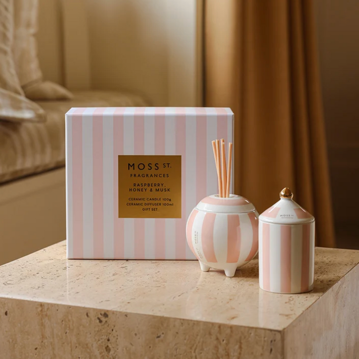 Raspberry, Honey & Musk Mini Candle & Diffuser Gift Set
