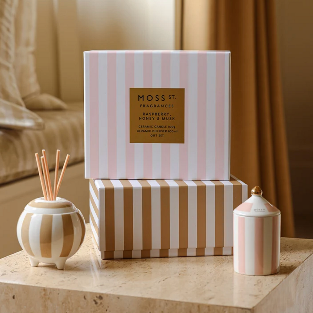 Raspberry, Honey & Musk Mini Candle & Diffuser Gift Set