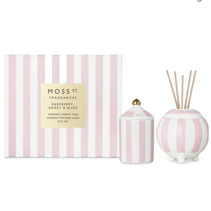 Raspberry, Honey & Musk Mini Candle & Diffuser Gift Set