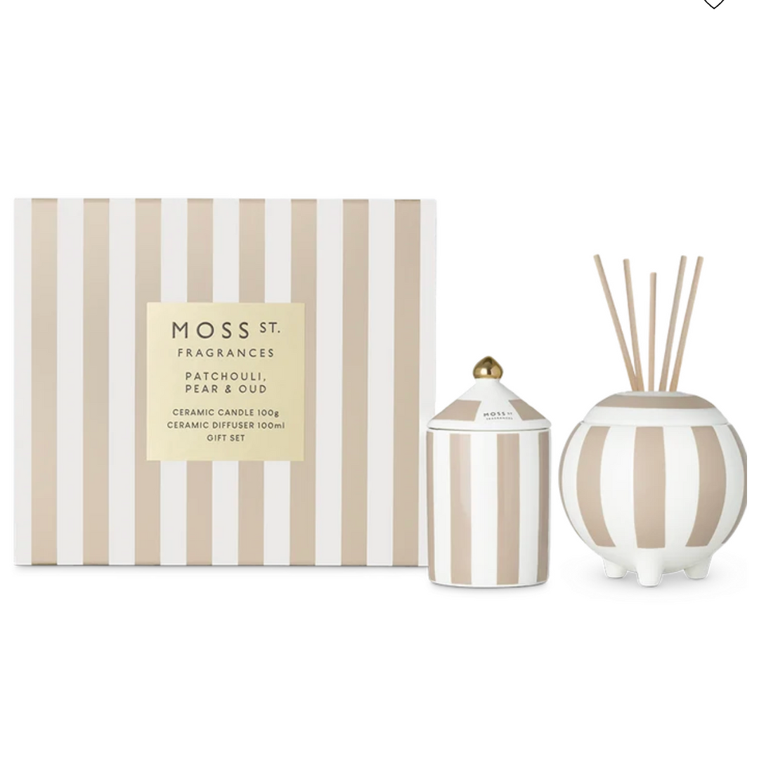 Patchouli, Pear & Oud Mini Candle & Diffuser Gift Set
