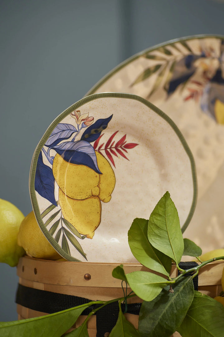 Limu Lemon Melamine Salad Plates Set of 2 – 21cm