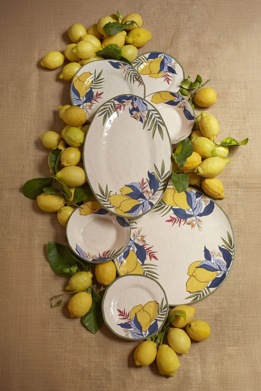 Limu Lemon Melamine Salad Plates Set of 2 – 21cm