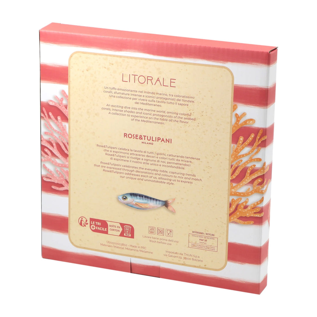 Coastal Melamine Plates Set of 2 – 21cm