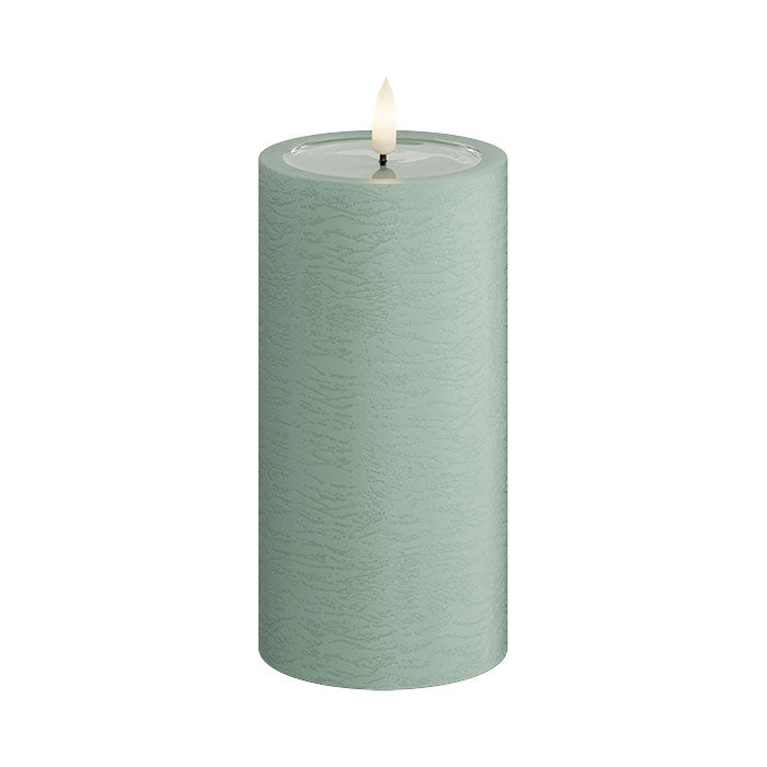 Textured Real Wax Sage Green LED Candle