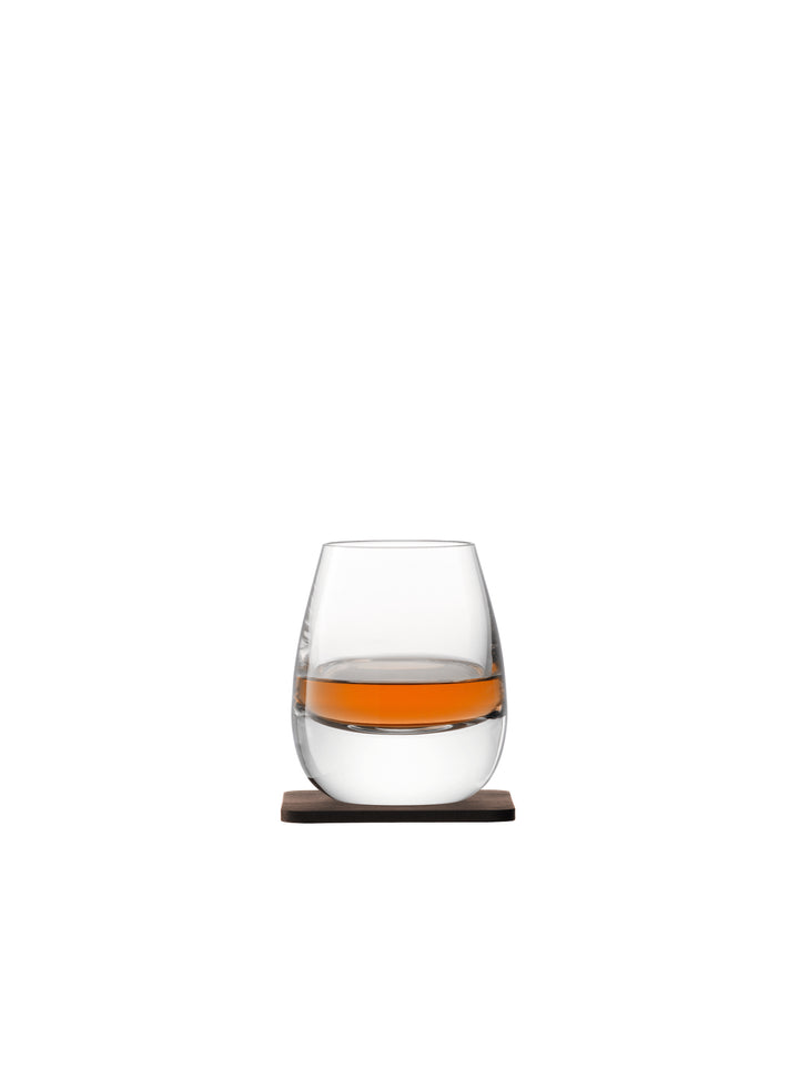 Whisky Islay Tumbler with Walnut Coaster Set of 2