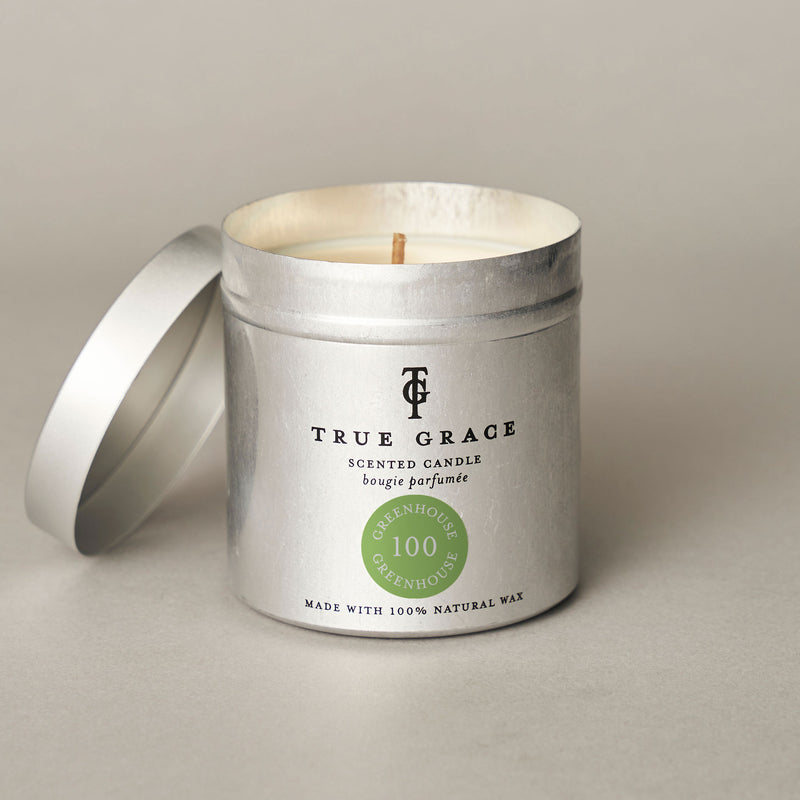 Greenhouse Walled Garden Tin Candle