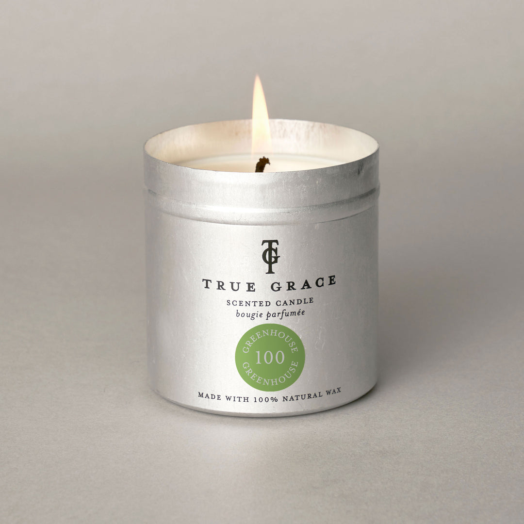 Greenhouse Walled Garden Tin Candle