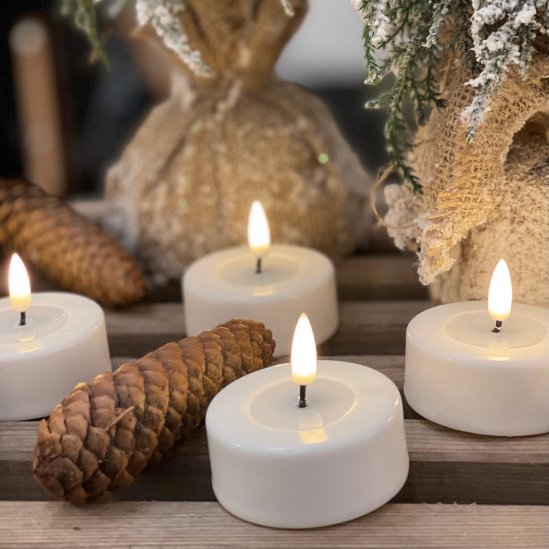 Velas LED Sin Llama – Set De 4 Cajas Decorativas Con Control Remoto Y Tecnología Real Flame™