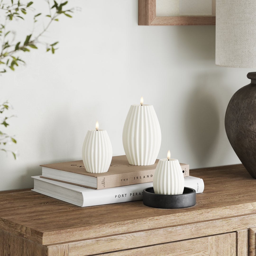 Flameless LED Stripe Candle