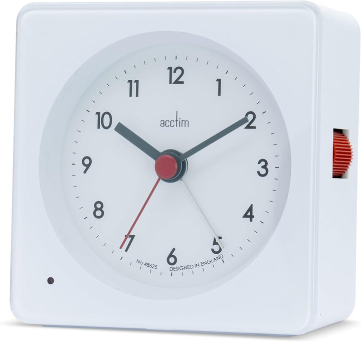 Barber White Smartlite Analogue Alarm Clock