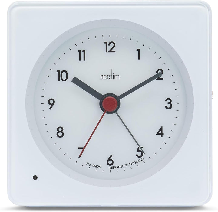 Barber White Smartlite Analogue Alarm Clock