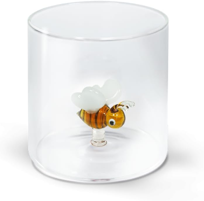 Borosilicate Glass Tumbler with Bee – 250ml Gift Boxed