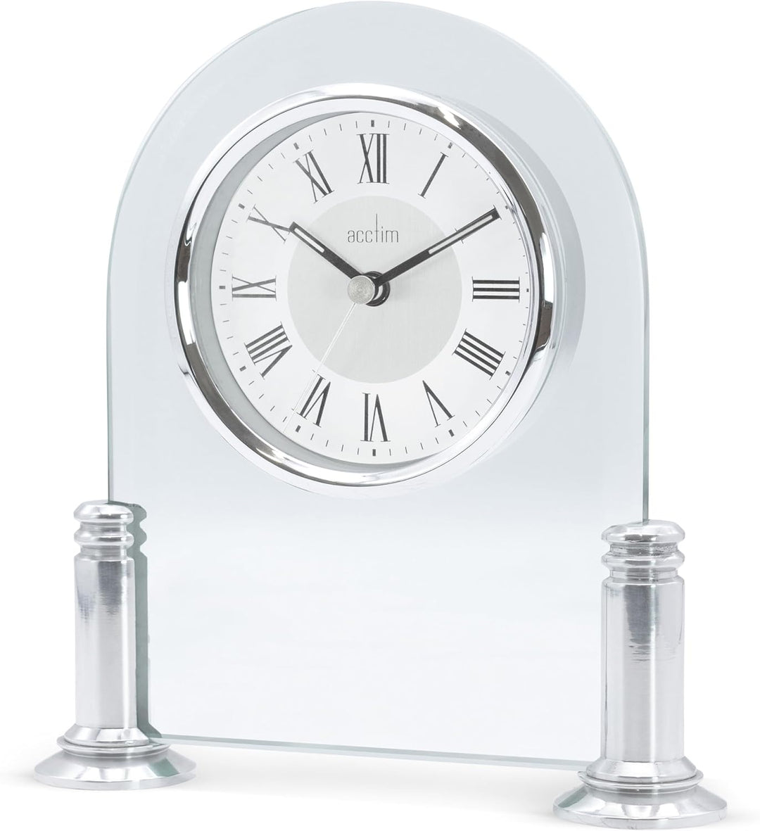 Bewdley Silver & Glass Mantel Clock