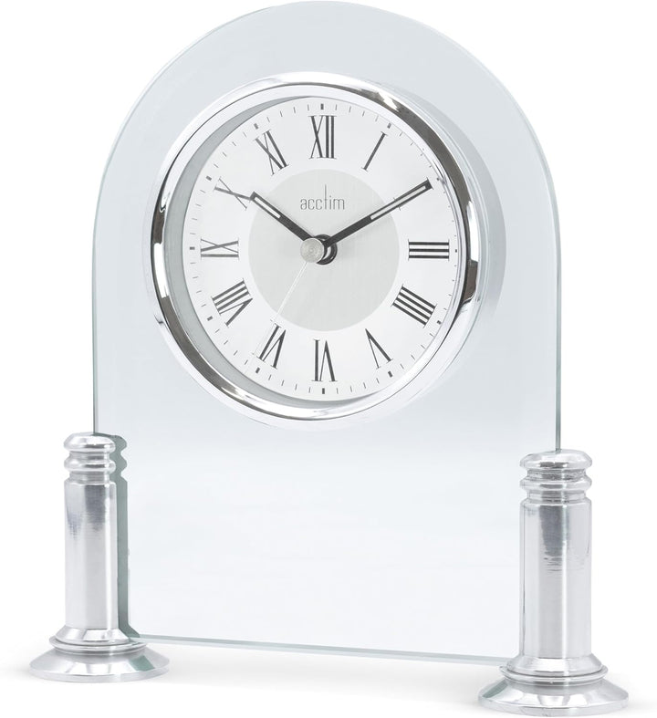 Bewdley Silver & Glass Mantel Clock