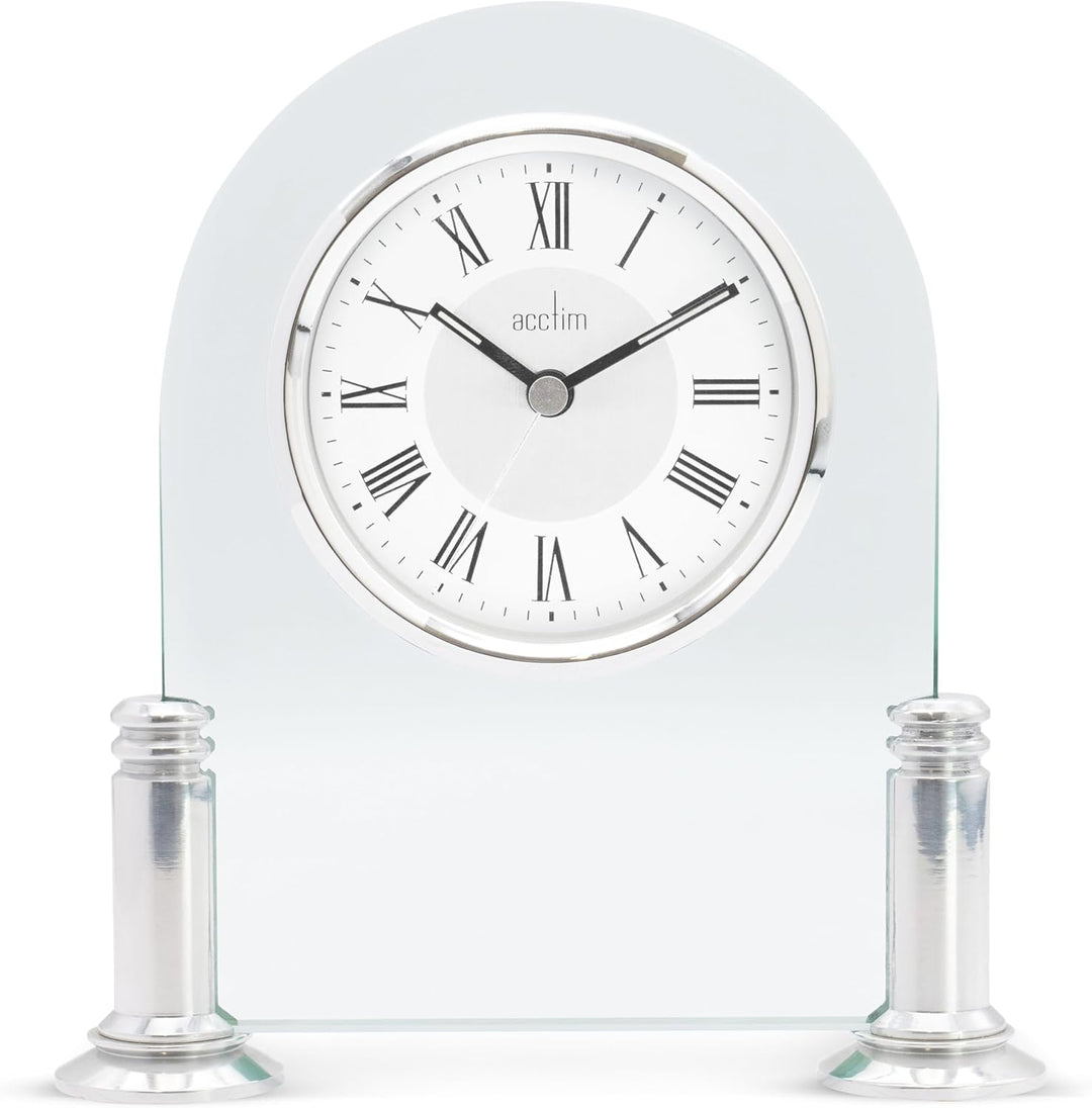 Bewdley Silver & Glass Mantel Clock