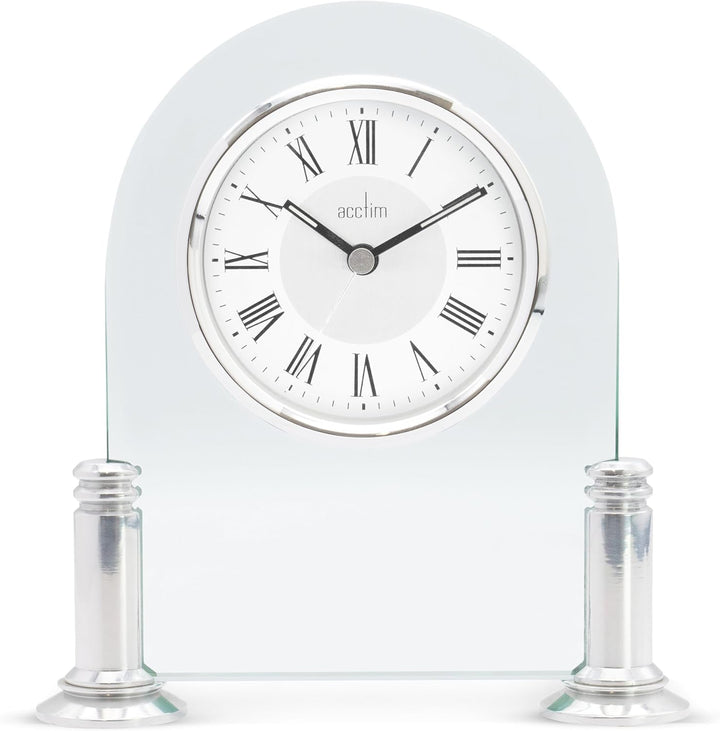 Bewdley Silver & Glass Mantel Clock