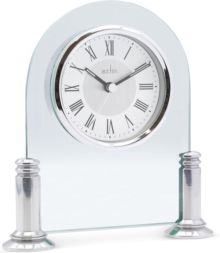 Bewdley Silver & Glass Mantel Clock