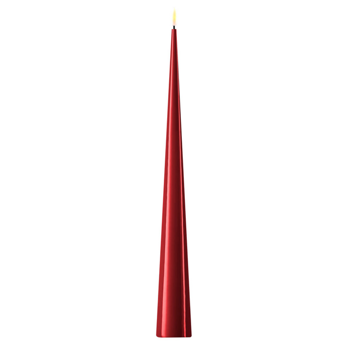 Flameless LED Bordeaux Cone Candle