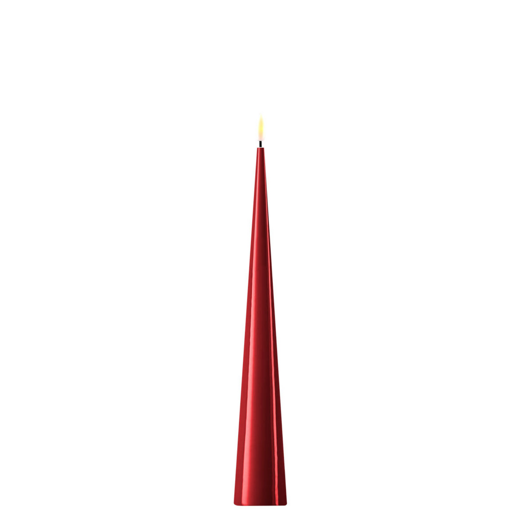 Flameless LED Bordeaux Cone Candle