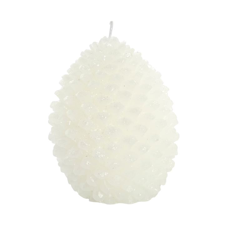 Trelia White Pine Cone Candle – 10.5 cm