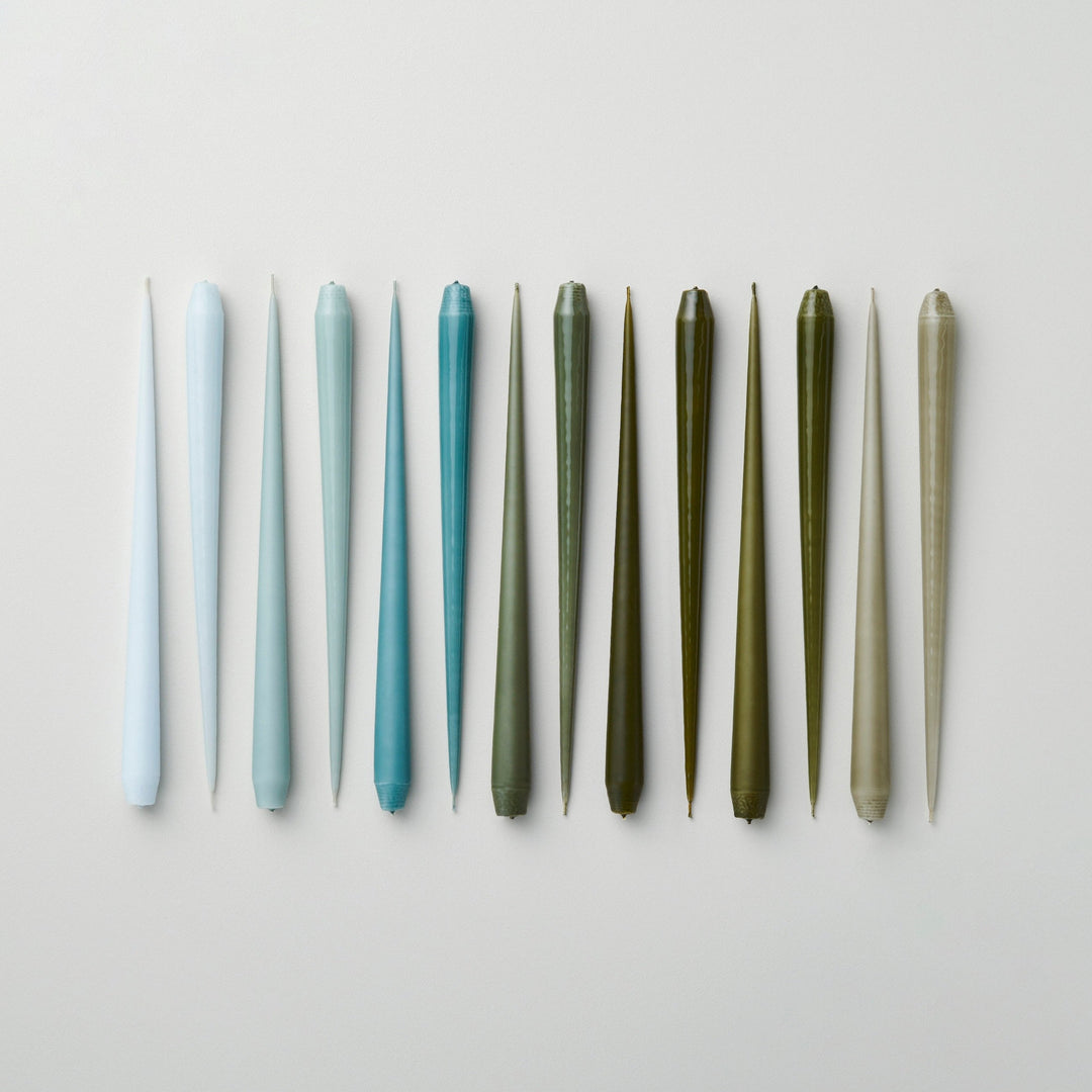 Cone Candles Sage Green Set of 2 in Giftbox