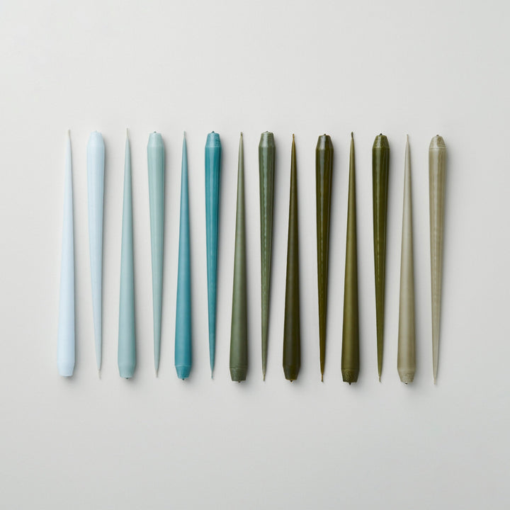 Cone Candles Sage Green Set of 2 in Giftbox